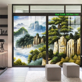 Tranh dán kính 3d 2 mặt ft167
