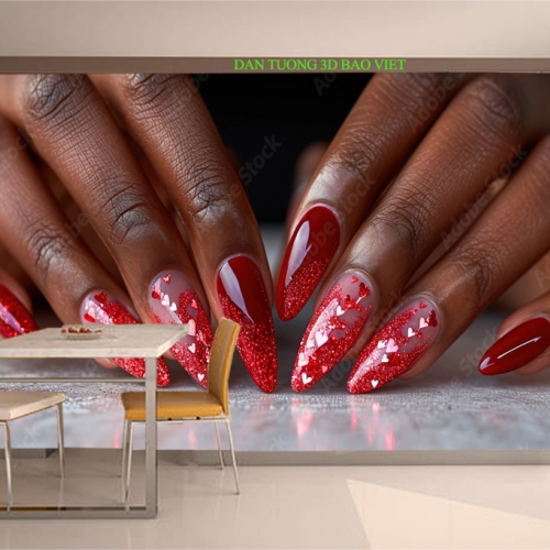 Tranh dán tường 3d nail spa n2026-237
