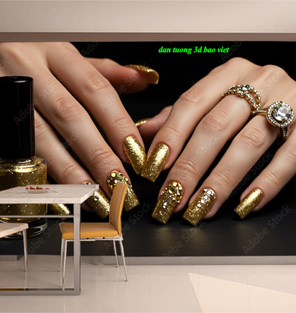 Tranh dán tường 3d nails spa n2026-226
