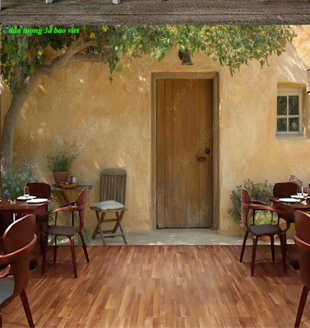 Tranh dán tường cho quán cafe n2026-223