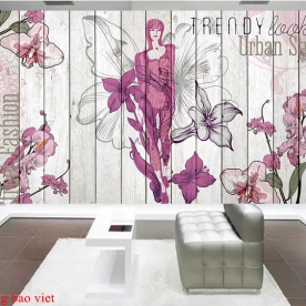 Tranh dán tường cho quán cafe fm466