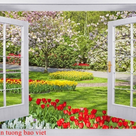 Tranh dán tường cửa sổ fi144