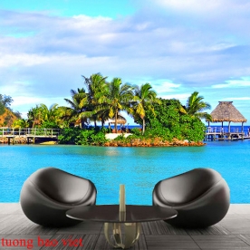 Tranh dán tường phong cảnh biển s259
