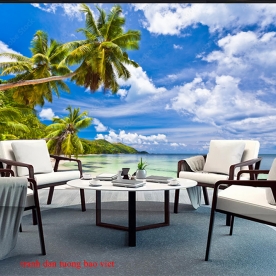 Tranh dán tường cảnh biển me238