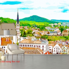 Tranh dán tường cảnh thành phố fm551