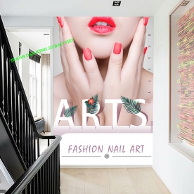Tranh dán tường 3d cho tiệm nails ni009