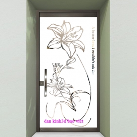 Decal dán kính nghệ thuật 3d glass099