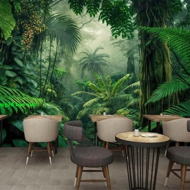 Tranh dán tường cho quán cafe 3d n2003-187