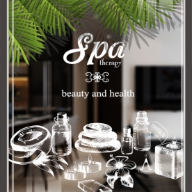 Decal dán kính cao cấp 3d nail spa se179