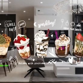 Decal dán kính cao cấp 3d trong suốt se181