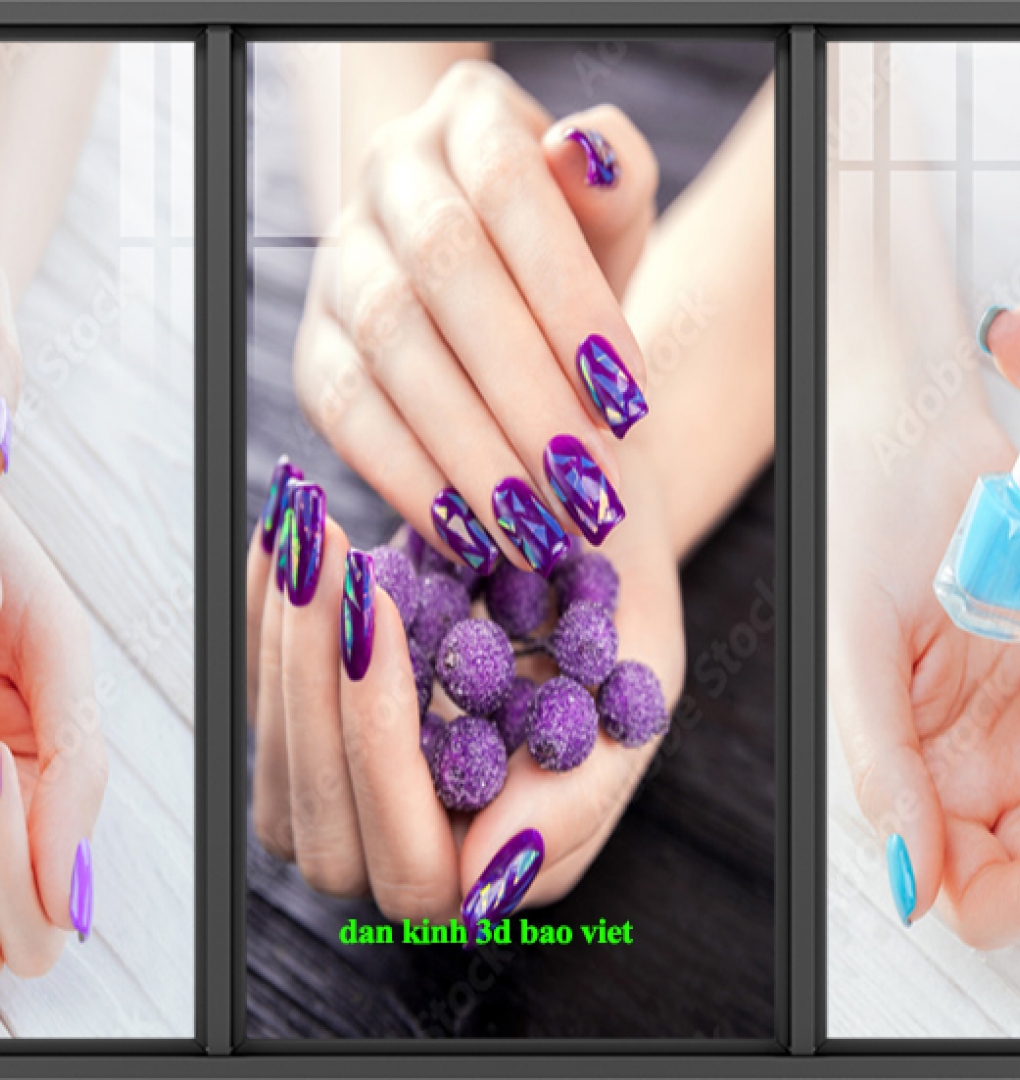 Decal dán kính cao cấp spa nails n2005-295