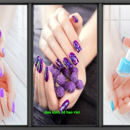 Decal dán kính cao cấp spa nails n2005-295