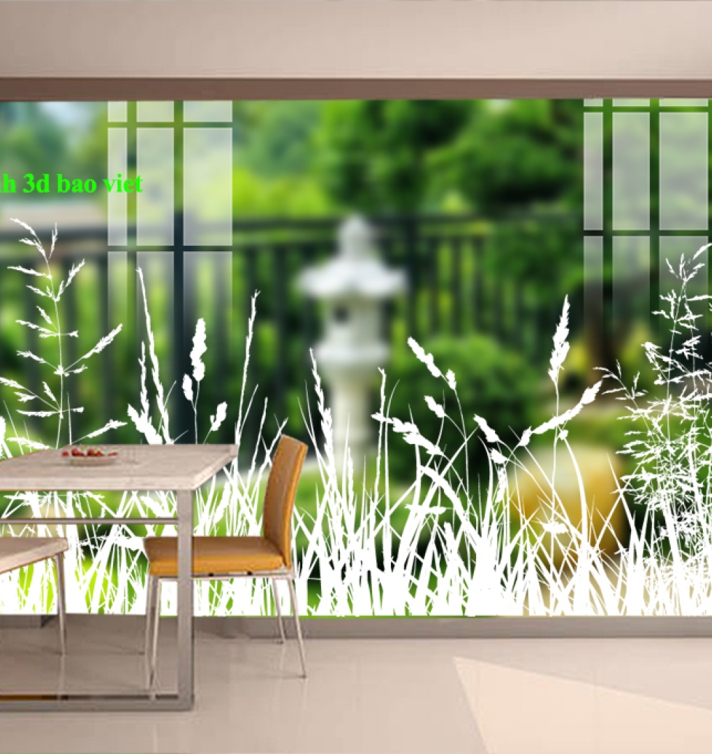 Decal dán kính nghệ thuật 3d trong suốt glass168