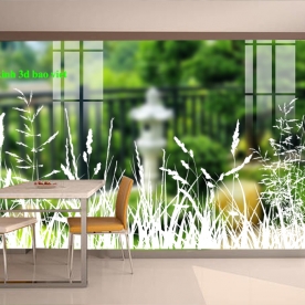 Decal dán kính nghệ thuật 3d trong suốt glass168