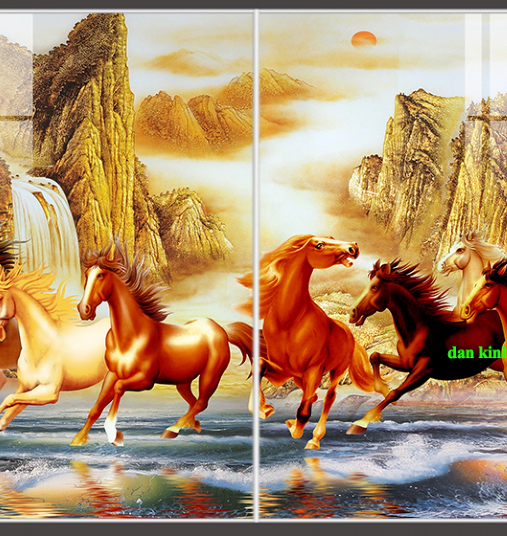 Tranh dán kính 3d 2 mặt hr034