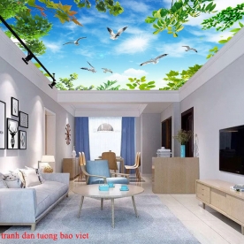 Giấy dán trần nhà phòng khách c202