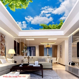 Giấy dán tường dán trần phòng khách c203