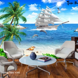 Giấy dán tường phòng khách s264