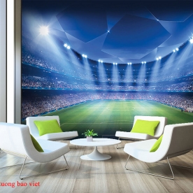 Tranh dán tường 3d cho quán cafe fm474