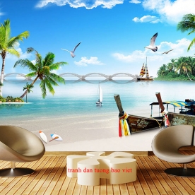 Tranh dán tường phong cảnh biển s261
