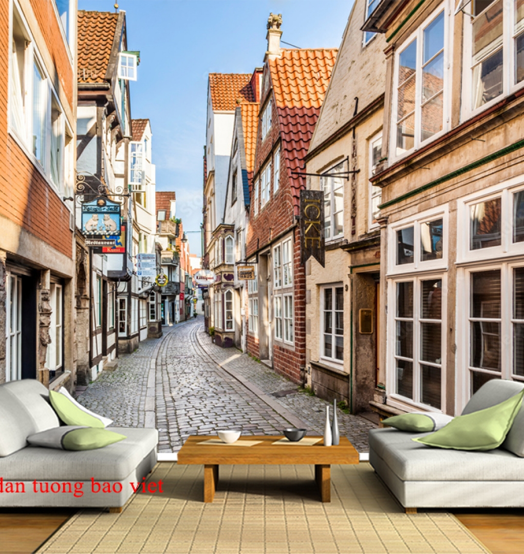 Tranh dán tường cảnh thành phố me267