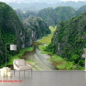 Tranh dán tường sông núi me245