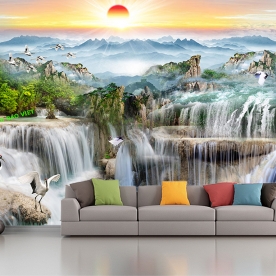 Giấy dán tường phòng khách 3d ft155