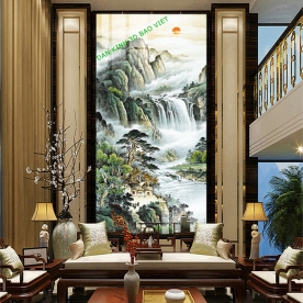 Tranh dán tường 3d 2 mặt cổ điển k523