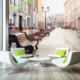 Tranh dán tường 3d cho quán cafe me420