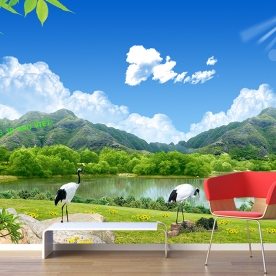 Tranh dán tường phong cảnh thiên nhiên 3d fi167