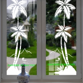 Decal dán kính nghệ thuật 3d glass102