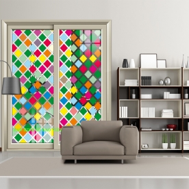 Tranh dán kính 3d 2 mặt kính màu k567