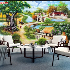 Tranh dán tường 3d cảnh đồng quê n2003-195