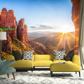 Tranh dán tường sông núi n2003-215