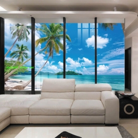 Tranh dán kính 3d 2 mặt phong cảnh n2004-417