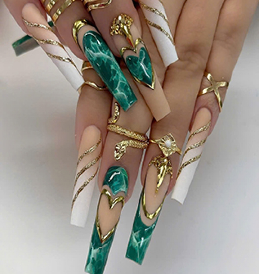 Decal dán kính cao cấp nails spa nails067 si3