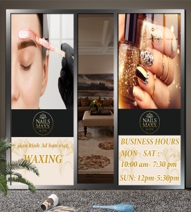 Decal dán kính cao cấp nails spa nails071