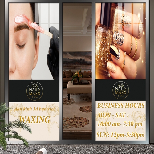 Decal dán kính cao cấp nails spa nails071