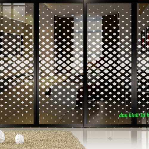 Decal dán kính nghệ thuật glass170 3d trong suốt