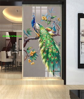 Tranh dán kính 3d 2 mặt k608