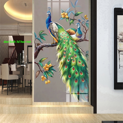 Tranh dán kính 3d 2 mặt k608