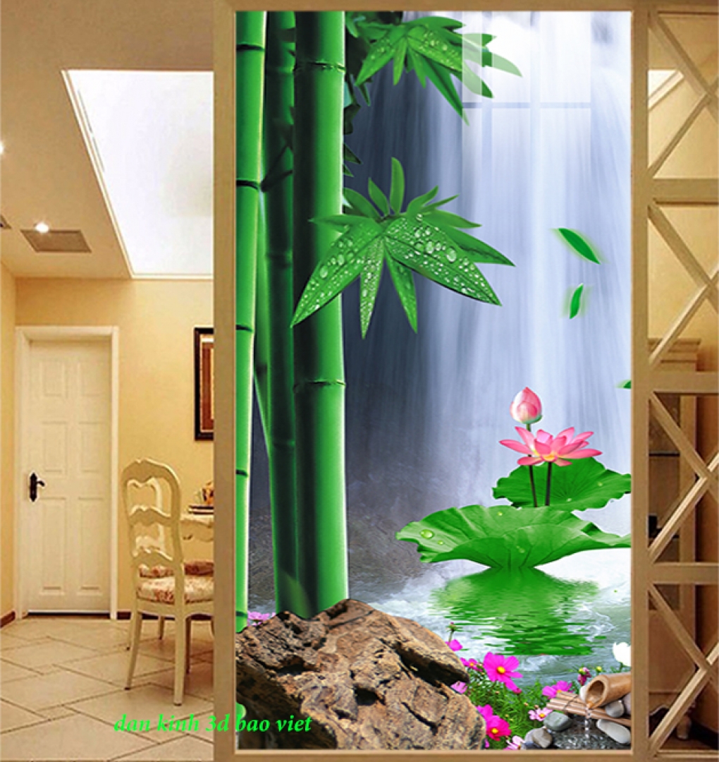 Tranh dán kính 3d 2 mặt k609