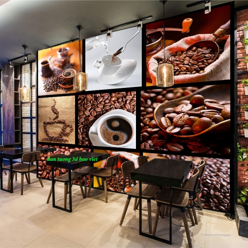Tranh dán tường cho quán cafe sfm623