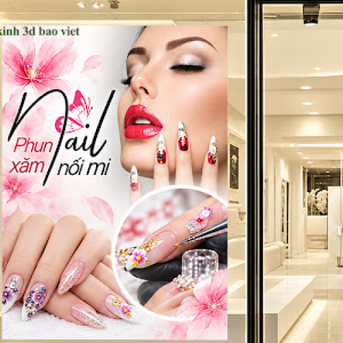Decal dán kính cao cấp nails spa nails086