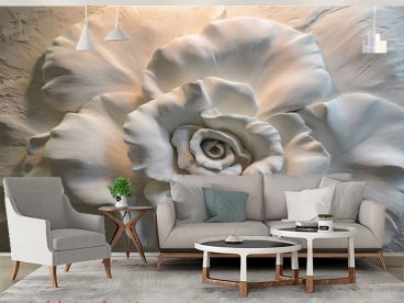 Giấy dán tường 3D hoa sen