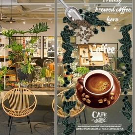 Decal dán kính cao cấp cho quán cafe se030