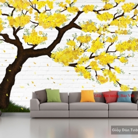 Giấy dán tường Hoa Mai H125