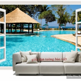 Giấy dán tường cửa sổ 3D S072