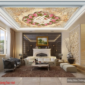 Giấy dán tường dán trần nhà 3d c147