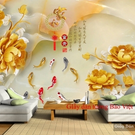 Giấy dán tường giả ngọc FL085 3D